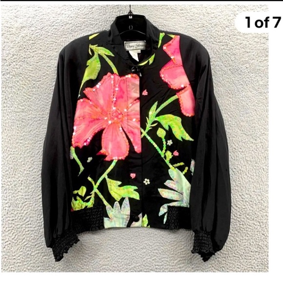 Diane Gilman Jackets & Blazers - Diane Gilman! 100% silk! Gorgeous Flowered jacket!